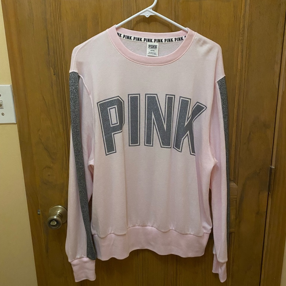 Victoria Secret PINK Pink Bling Sweatshirt Size Medium